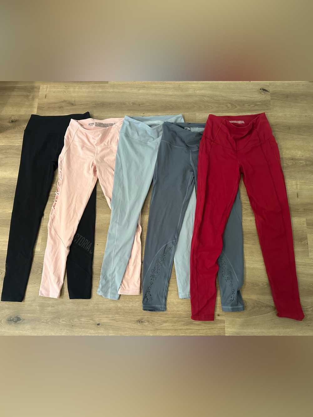Victoria’s Secret sport Leggings Pack - Pink, Black, Light Blue, Gray, Red